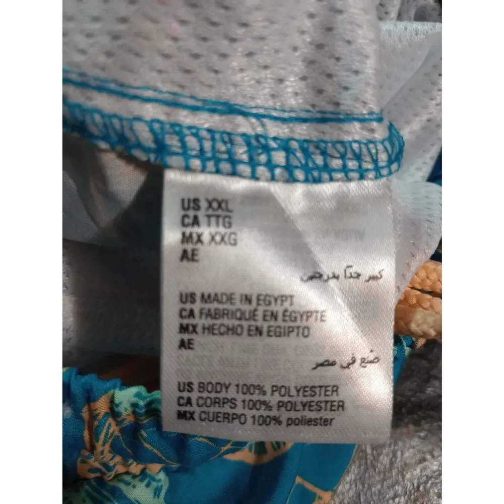 Club Room Swim‎ Trunks Mens 2XL Blue Seashell Print Quick Dry Shorts 7